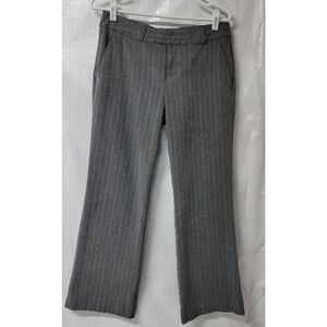 Old‎ Navy Gray Classic Rise Pinstripe Dress Pants Women's Size 6 Stretch